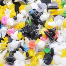 100 pezzi Rivetto Clip in plastica Rivetti di Fissaggio Nero bianco per auto