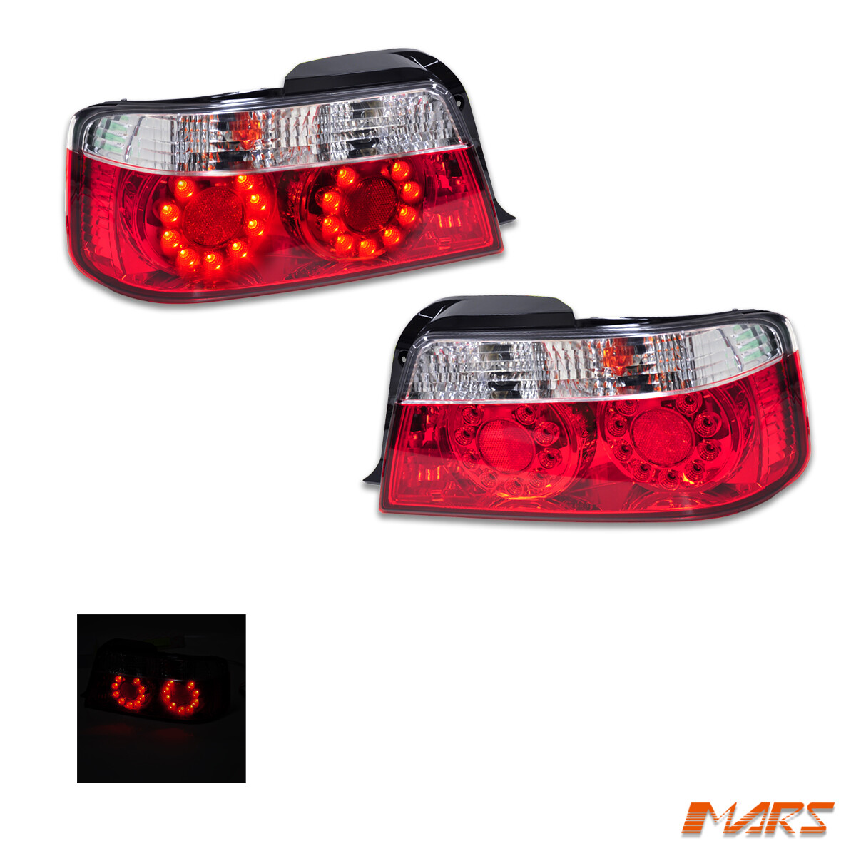 【zhongjingjiang577】タリアセン 8灯 Clear Red LED Tail Lights for TOYOTA Chaser 1996-2000 JZX100 Sedan