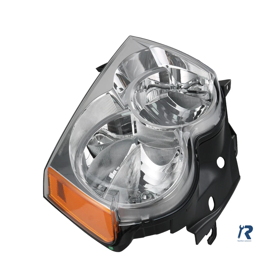 1 par de faros cromados transparentes (lado derecho + izquierdo) para Jeep Grand Cherokee 2005-2007 Foto 2 de 4