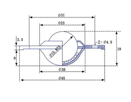 Rullo trasportatore unità cuscinetto trasferimento metallo sfera diametro 5/8" 4 pezzi CY-15B - Foto 5 di 5