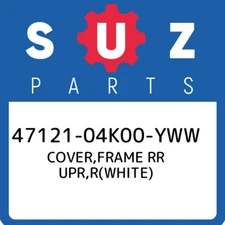 47121-04K00-YWW Suzuki Cover,frame rr upr,r(white) 4712104K00YWW, New Genuine OE