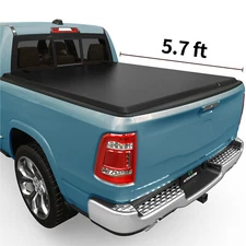 5.7FT Soft Roll Up Tonneau Cover For 2009-2024 Dodge RAM 1500 Classic Waterproof