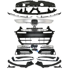18PC For Accord 2018-20 Chrome Grille Molding Fog light Bumper Headlight Bracket