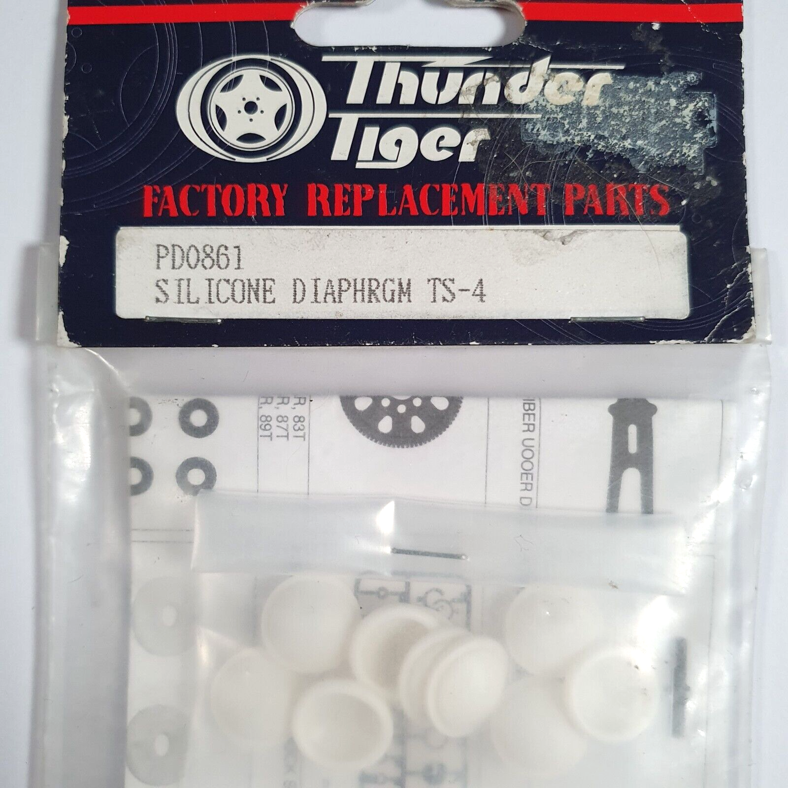 Thunder Tiger PD0861 White Silicone Diaphragm TS-4 - Vintage RC Spares Parts
