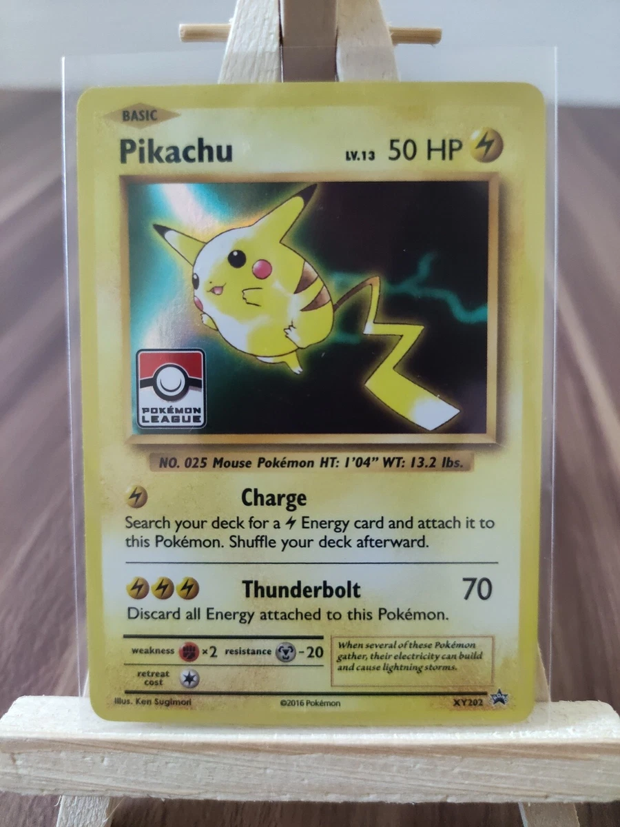 Pikachu XY202 Evolutions Exclusive League Holo Rare Promo Pokemon Card