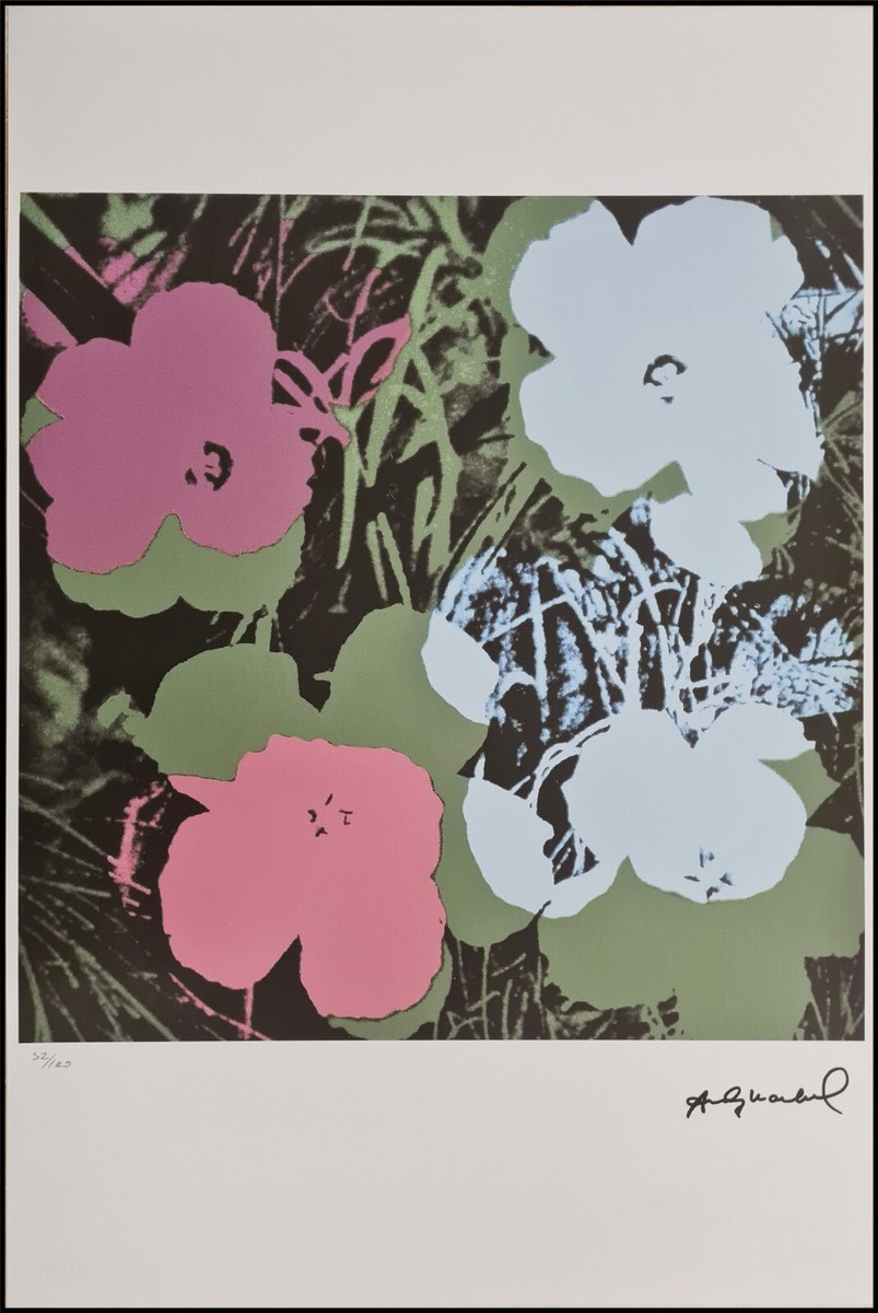 ANDY WARHOL * Flowers * signed lithograph * Kunstdruck * limited