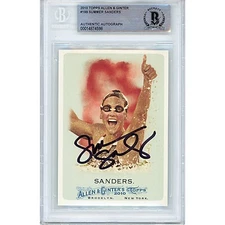 Summer Sanders Signed 2010 Allen and Ginter #199 BAS Slabbed USA Olympics Auto