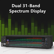 Graphic Equalizer Two 31-Band Spectrum Display 2U Audio Digital Equalizador