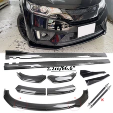 Carbon Fiber Front Bumper Lip Chin Spoiler Splitter For Honda Fit 06-20 Body Kit