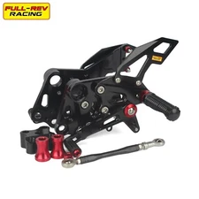 FULL-REV For KTM RC390 2014-2021 CNC Adjustable Rearset Foot Pegs Footrests