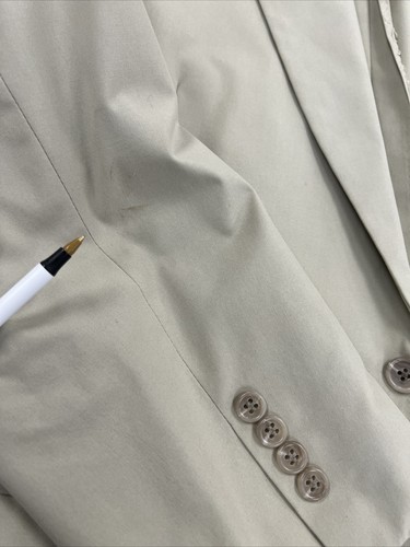 SPRING/SUMMER Brooks Brothers Men's Beige Solid Cotton Blend Blazer 45L $895 - Picture 11 of 11