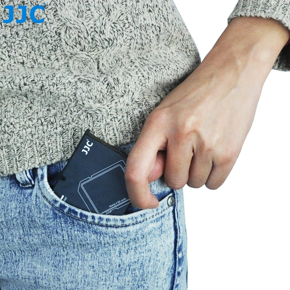 JJC Compact Wallet Memory Card Holder Protective Storage Case for 4 SD Cards - Image 4 of 4