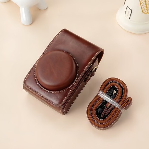 Camera cover. Leather base. Camera bag.for Canon Powershot G7X Mark II - Picture 15 of 17