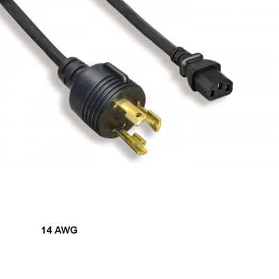 LOT 10pcs 8ft 14 AWG Power Cable NEMA L6-30P TO IEC-603203 C13 15A/300V SJT Blk