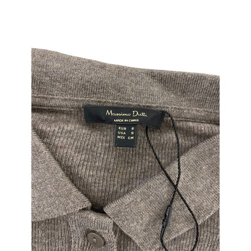 Massimo Dutti Damen Poloshirt Größe S Braun Strick Langarm Leicht Neu ohne Etikett - Bild 3 von 7