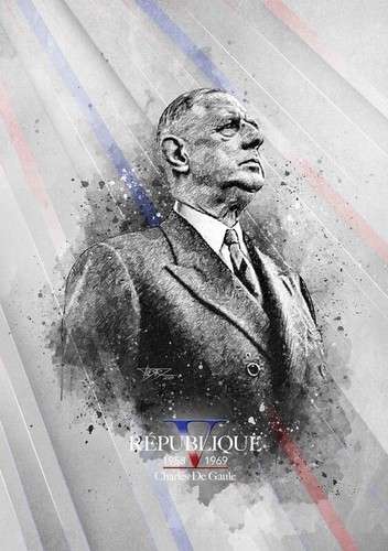 PLAQUE MÉTAL général de Gaulle 30 X 20 CM EUR 18,99 - PicClick FR