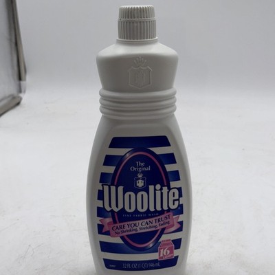 Vintage Original Woolite Fabric Wash Laundry Bottle 1990s 32 Fluid Ounces