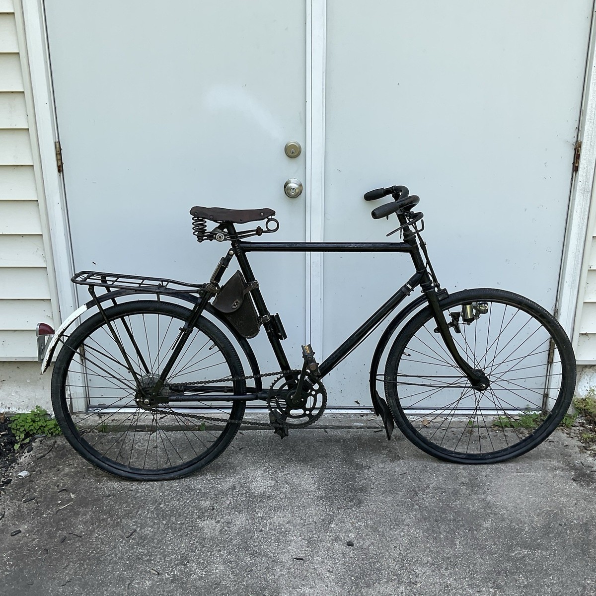 Vintage 1944 WWII Swiss Army Bicycle With Leather Container