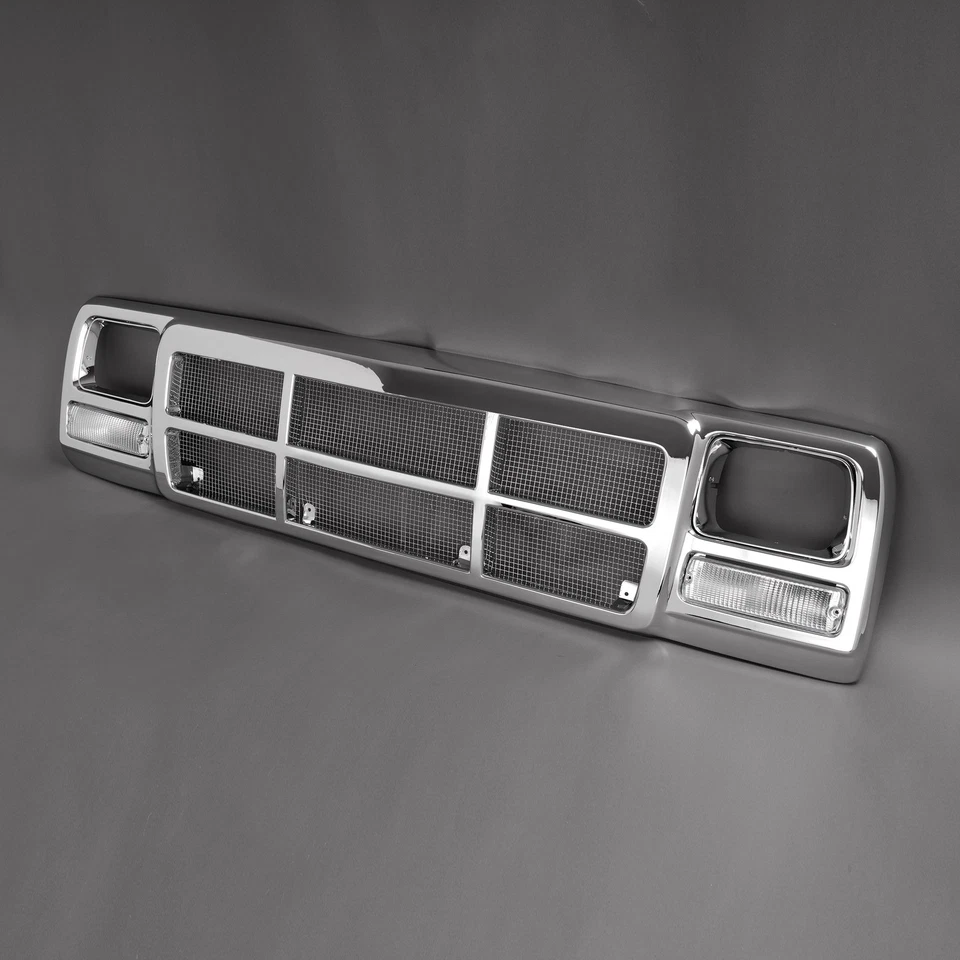 Front Grille W/Headlight Bezel & Signal Lamp For Dodge D150 D350 W250 1992 1993 - Image 3 of 4