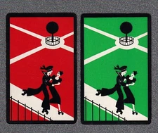 Vintage Swap Playing Cards 2 Deco Couple roller skating Pair Card Collection