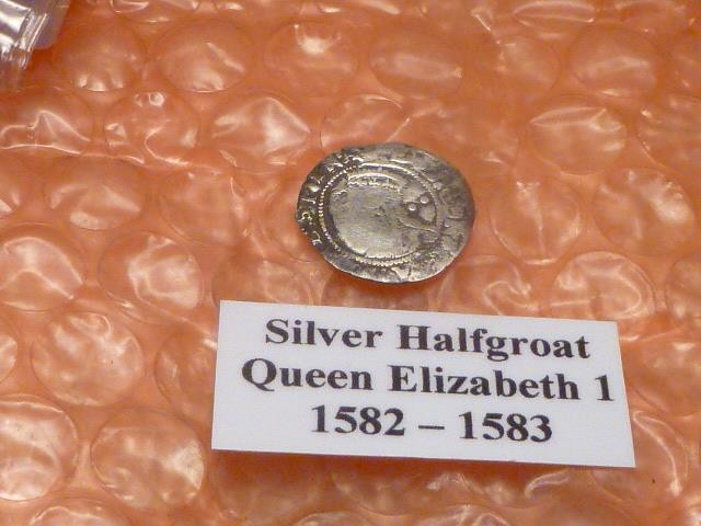 Original 1582 - 1583 Elizabeth I Medieval Hammered Silver Groat Bell MM. #5