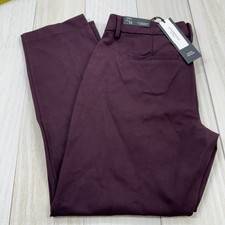 Liverpool Womens Jacqueline Ankle Skinny Pants Deep Purple Mid Rise Stretch 6/28