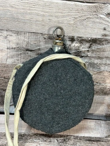 American Civil War Full Size Wool Covered Grey Water Canteen