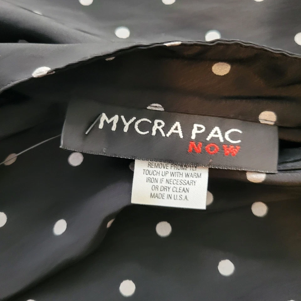 Mycra Pac теперь женщин с капюшоном длинный двусторонний в горошек черный дождевик Castlecore - Изображение 3 из 4