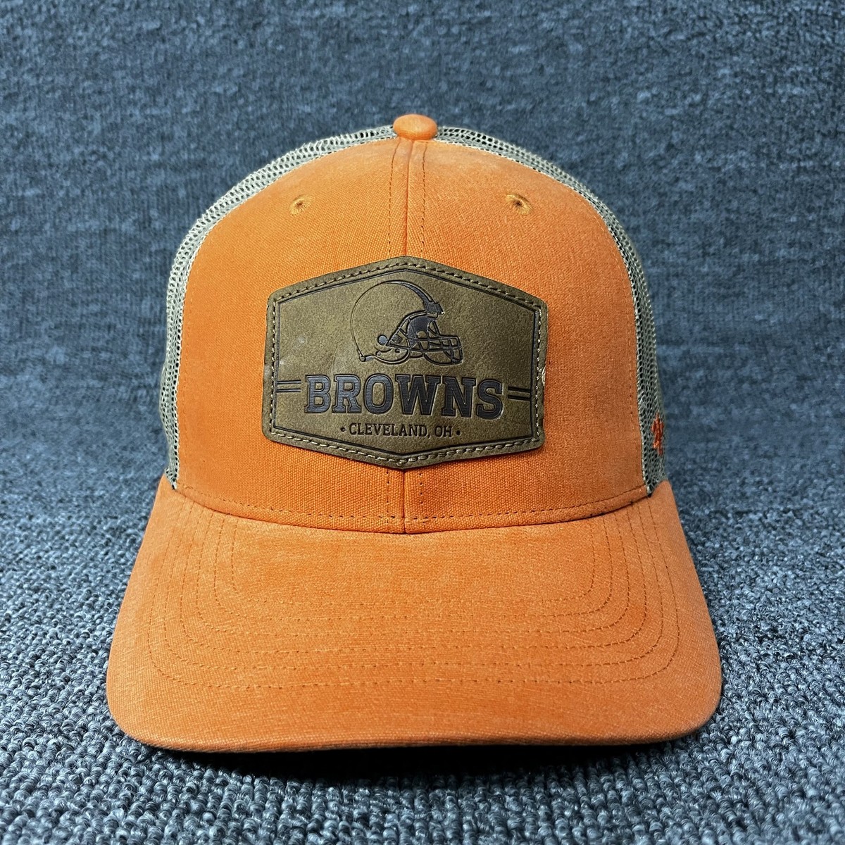 '47 Cleveland Browns Trucker Hat Orange Tan Mesh Adjustable Cap New