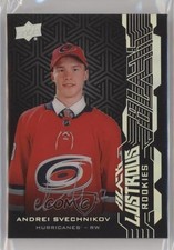 2018-19 SPx UD Black Lustrous Rookies Auto Andrei Svechnikov #LR-AS Auto 7md
