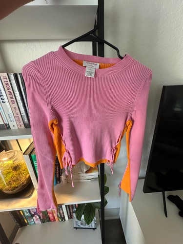 BOUTIQUE PINK AND ORANGE LONG SLEEVE