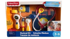 Fisher-Price Doctor Medical Kit With Working Stethoscope Age 3+ Playset New