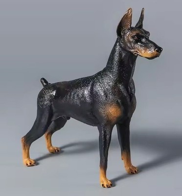 Doberman Dog Animal Toy 6'' PVC Action Figure Kids Toys Party Doll Gifts