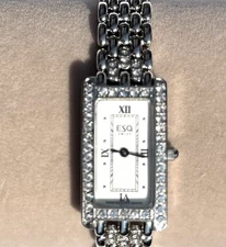 ESQ Movado Swiss Ladies Stainless Steel & ‘Diamond’ Water resistant Watch-6.25”