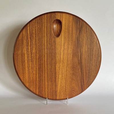 Vtg Dansk Vivianna Torun Teak Wood Cheese Charcuterie Round Cutting Board 11''