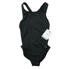 Dolfin NWT Women's Black Scoop Neck Stretchable Aquashape One Piece Swimsuit 34