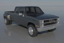 ABS-LIKE RESIN 3D PRINTED 1/25 1985 CHEVROLET K30 CREW CAB DUALLY KIT