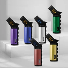 JOBON Powerful Windproof 4 Jet Torch Refillable Lighter Outdoor BBQ Welding Gun