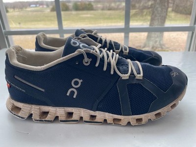 Men's Sz 7 On Running Cloud 5 In Midnight Blue White Sneakers Mesh Running