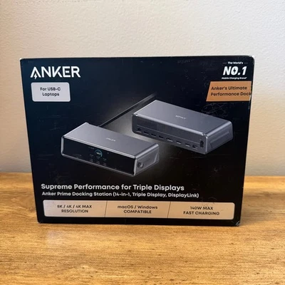 Anker Prime Docking Station DL7400 14-Port Triple Display with Display - Image 1 of 4