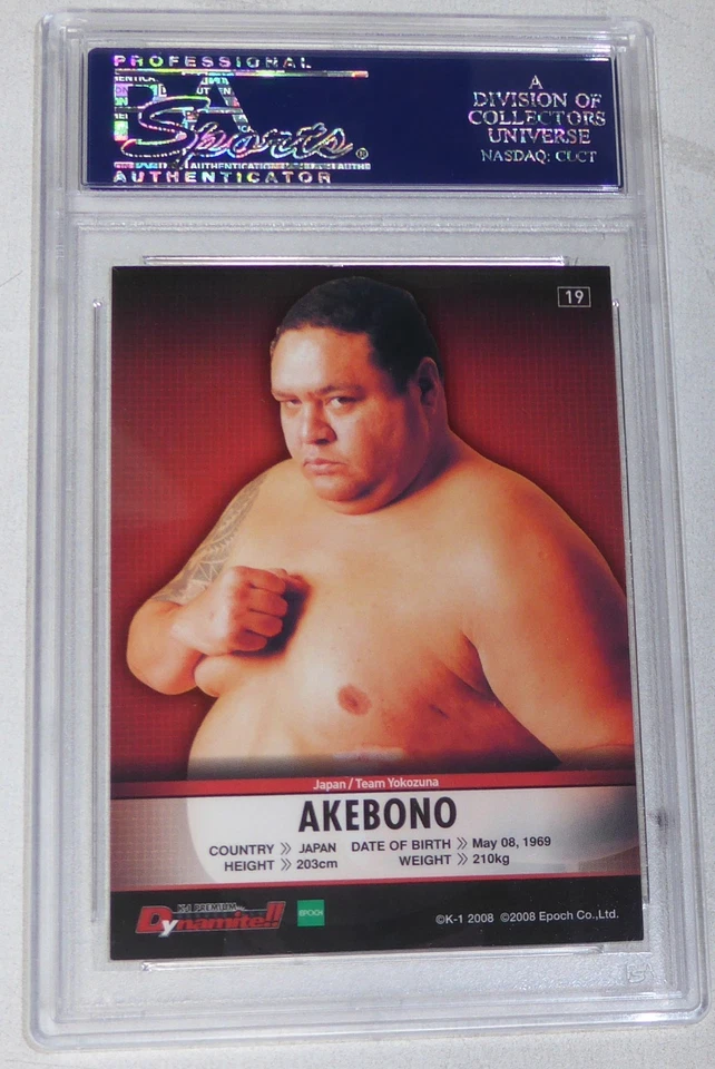 Akebono Taro Signed 2008 Epoch K-1 Premium Dynamite Card PSA/DNA COA WWE AJPW - Image 4 of 4