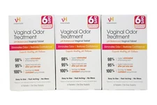 3-Pack VH Essentials Vaginal Odor Treatment pH Balanced Vaginal Tablets, 6 Count