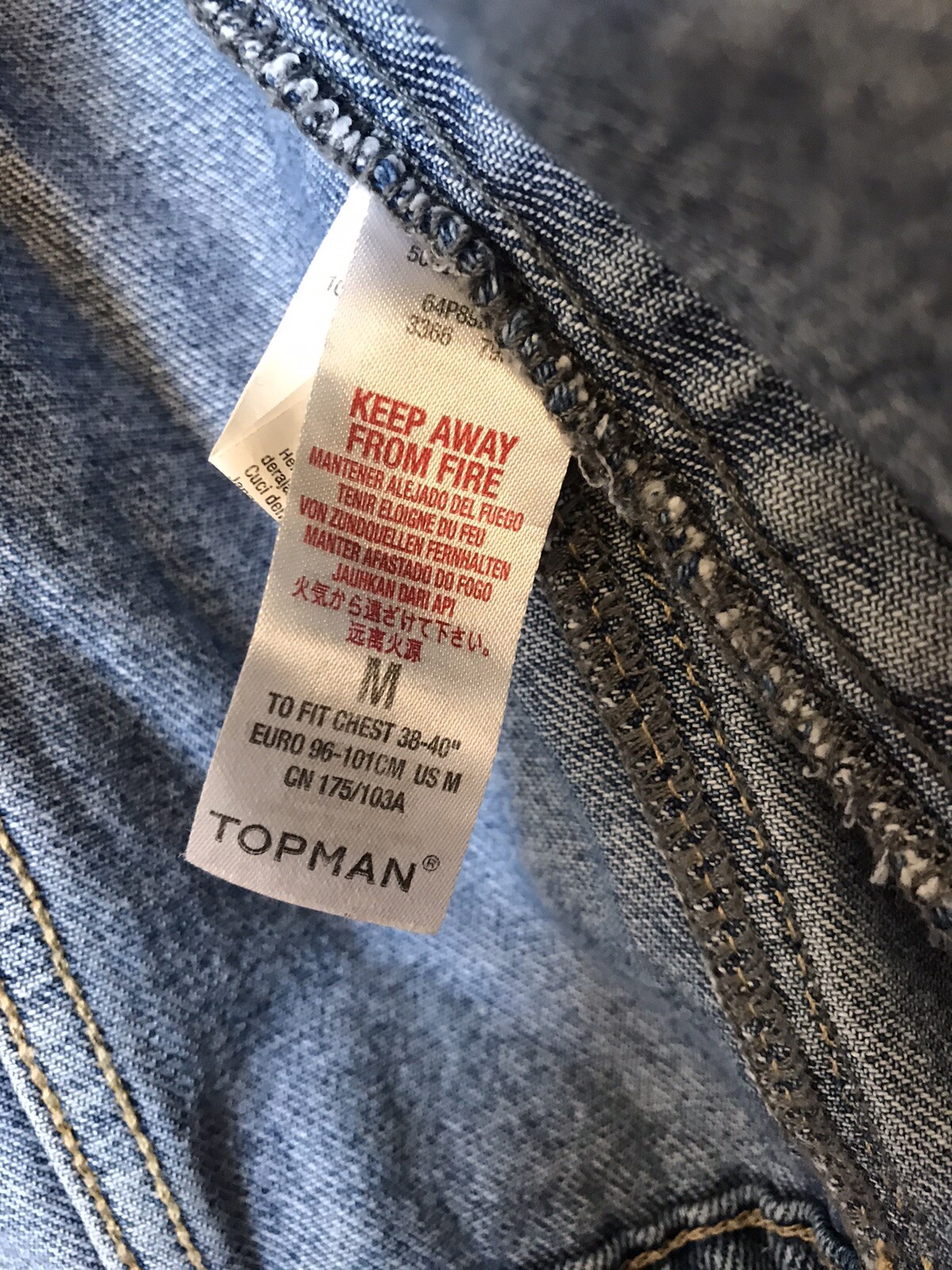 Topshop Topman Jean Jacket Men’s Medium image 4