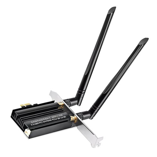 Adaptateur PCI-E WiFi 6E PC de bureau pour carte Intel AX5400 PCIe Wifi Bluetooth5.2