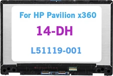 For HP Pavilion x360 14-DH LCD LED display Touch Screen Assembly FHD L51119-001