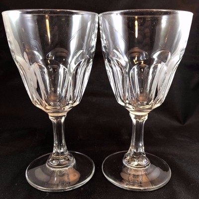 Set Of 2 Arcoroc France Crystal Wine Glasses 6 75 Tall Ebay