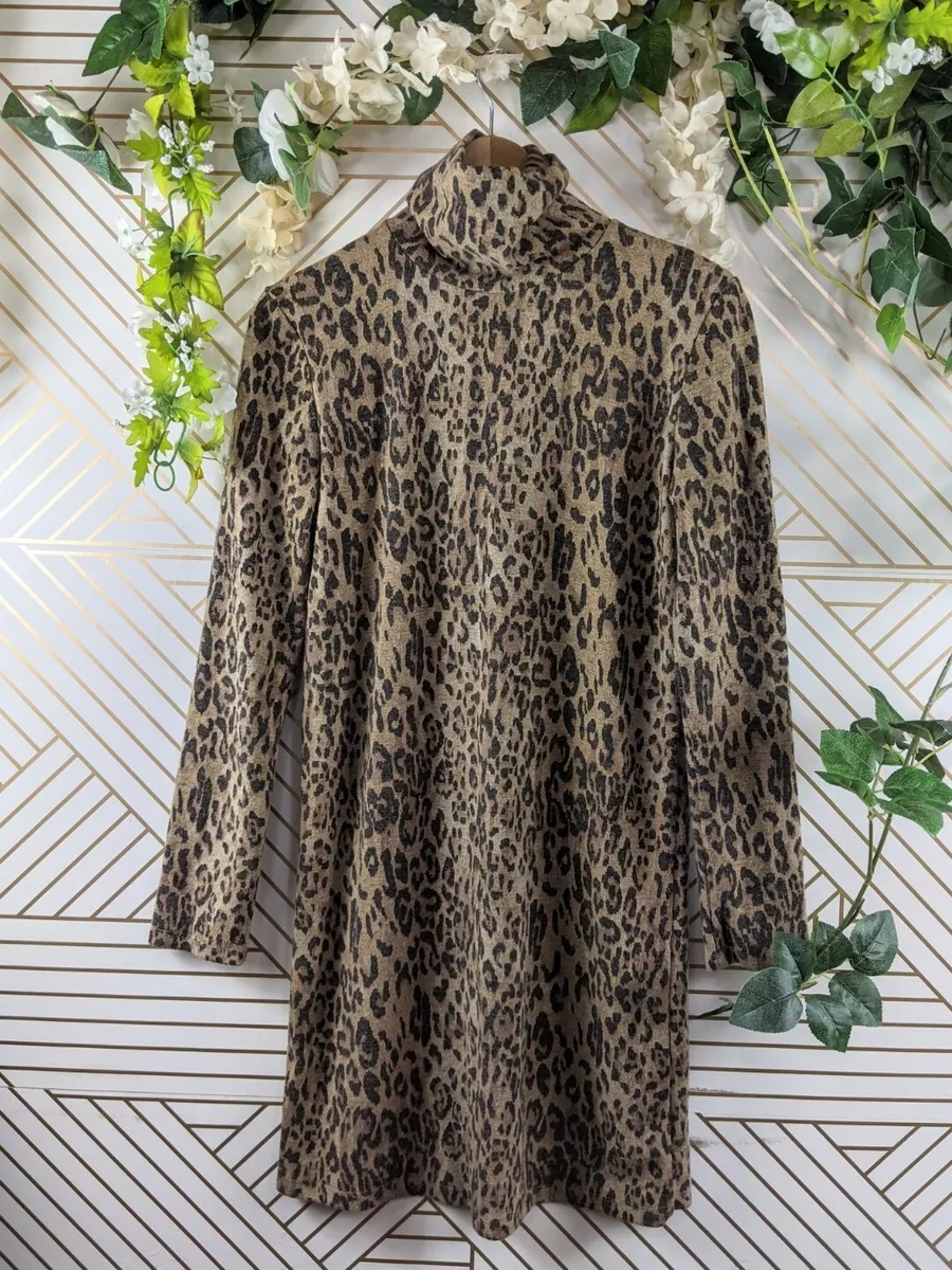 Cheetah sweater dress top