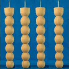 4 Modern Turned Bobbin Legs Ref. E91 Footstool,  Bench,  Side Table  H=300mm/12"