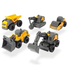 Dickie Toys Volvo Micro Workers Set of 5 Excavator Roller Wheel Loader