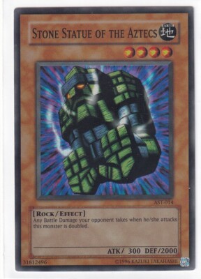 yugioh aztec deck YUGIOH! STONE STATUE OF THE AZTECS - SUPER RARE - UNLIMITED - AST-014 - LP